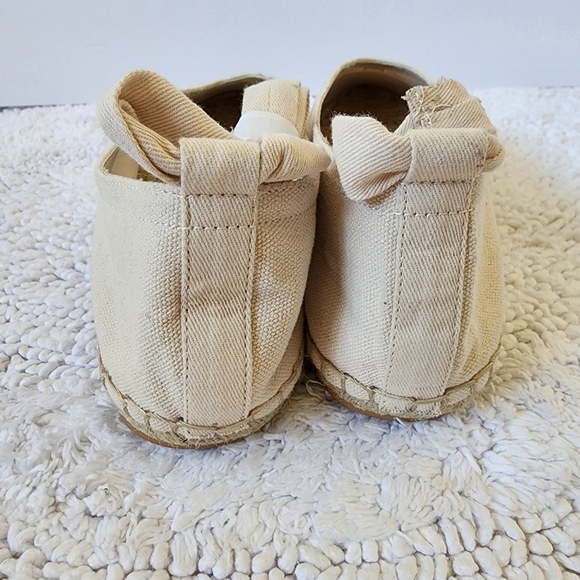 Who What Wear nude white fabric flat ballet lace up straps size 7 new - Picture 6 of 6